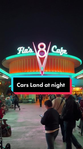 Experience the Magical Lights of Cars Land at Night