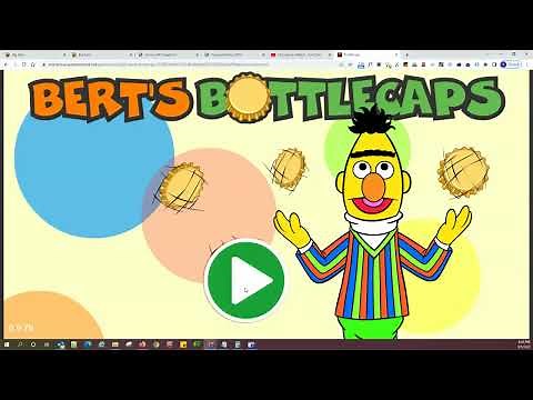 Sesame Street Bert's Bottlecaps Game