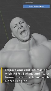Blender RBF Pose Editor for Body DNA - Sneak Peak #blender #metahumans #unrealengine
