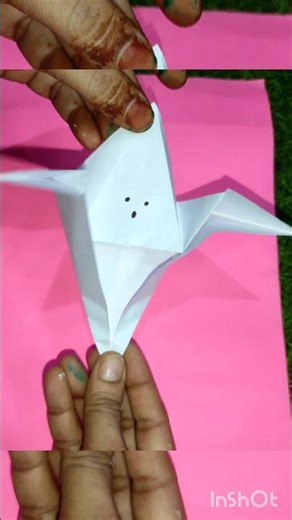 paper cutting ghost #diy #paper ghost #bhoot craft #craft #youtubeshorts