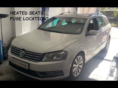 VW Passat B7 Heated seats fuse relay location
