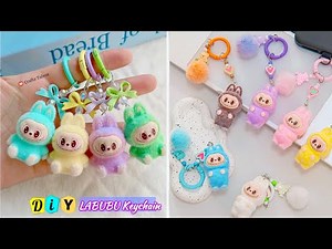 How to make a Labubu doll at home /DIY Mini Labubu keychain /handmade labubu / 5 minute crafts easy