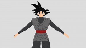 Black Goku Model Rigged - 3D model by Flamelex