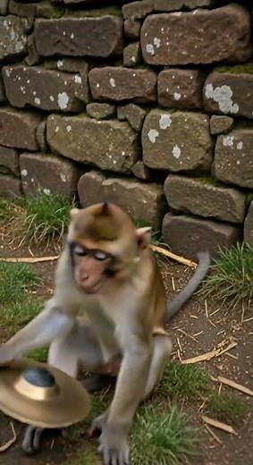 When a Monkey Uses Cymbals as an Alarm! 🤣 Wake Up Call Like No Other #funny #animals #viral