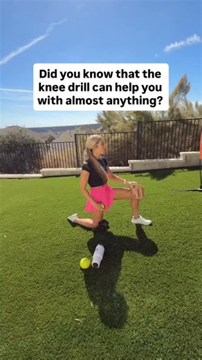 The knee drill might look simple — but it’s one of the most powerful, versatile drills you can do. Whether you’re coming back from an injury or just working in a smaller space, this drill teaches you how to feel real power, timing, and whip — without ever needing to leave your knees. Here’s how you can mix it up 👇 Knee drill long toss: Try a parachute ball, weighted ball, or regular softball — it’s amazing how much you can build strength and intent from this position. Accuracy: Challenge yourse