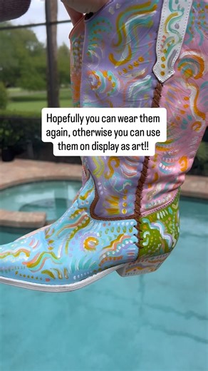 Custom upcycled Cowgirl boots!!