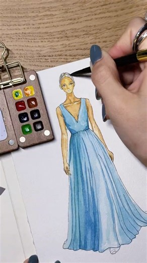 watercolor painting ,Mini watercolor palette#watercolor #painting