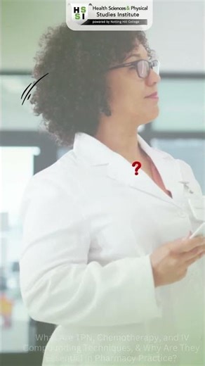 What R. TPN, Chemotherapy & IV Compounding Techniques, Why Are They Essential in Pharmacy Practice⁉️