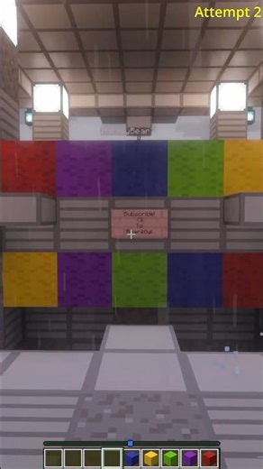 Attempt 2 - Colour Match - Minecraft - Get It In One! #foryou #fyp #minecraft #gameplay #shorts