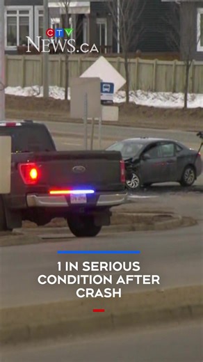 An adult was taken to hospital in serious condition after a crash in the Edgemont area of Edmonton on Friday morning, Acute Care Alberta says. #yeg #edmonton #alberta