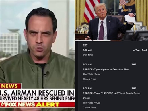 [Back to the Oval Office: Trump’s Relentless Schedule Following Heroic Rescue]Following the high-stakes recovery of a downed American airman in Iran, President Trump returned to the White House early this morning to continue strategic operations. Military analysts credit the administration’s "overwhelming force" doctrine for the success of the rescue mission, which prevented a potential hostage crisis and boosted national morale. Despite the intense operational tempo, the President is scheduled 