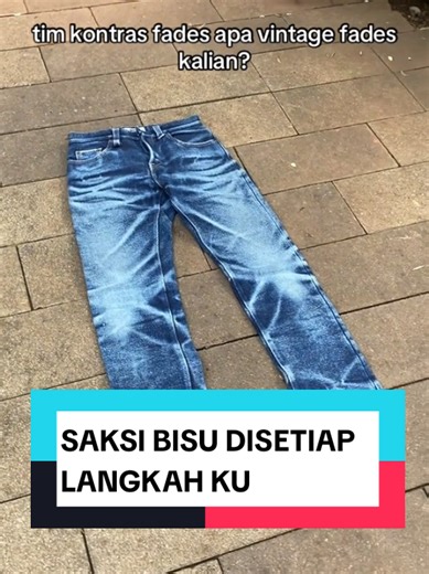 Denim ini jadi saksi bisu ke mana kaki melangkah. No wash, just wear.