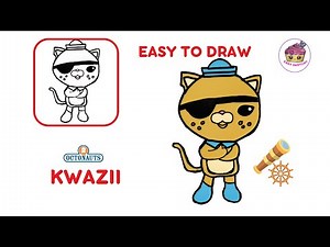 HOW TO DRAW OCTONAUTS KWAZII CAT