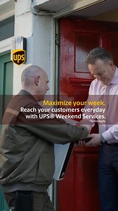 Squeeze every last drop out of the week. UPS® Weekend Services. | UPS