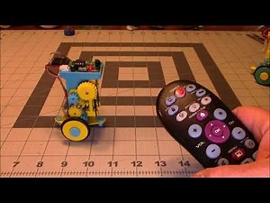 Single motor infrared controlled robot toy with Picaxe or Attiny85