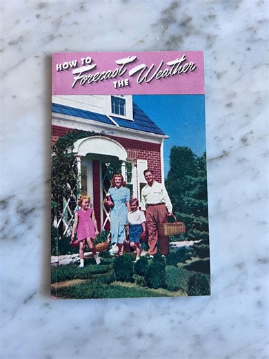 Vintage 1950 How to Forecast the Weather Booklet | Mid-century Weather Guide Pamphlet | Meteorology Ephemera - Etsy