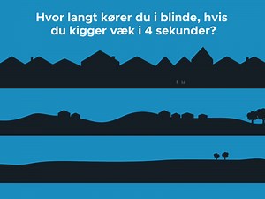 Hvor langt kører du i blinde, hvis du kigger væk i 4 sekunder? Kør bil, når du kører bil 👍 | Rådet for Sikker Trafik