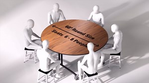 Palmer Hamilton Mobile Flip Top Table, 60" Round Table with Casters, Commercial Grade, Durable & Space-Saving for Office, School, Breakroom, Cafeteria, Conference Room, Easy to Store, Made in The USA