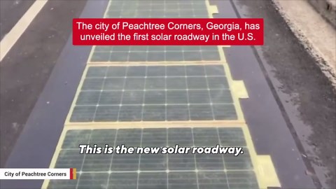This US city has built a solar roadway to help charge electric vehicles