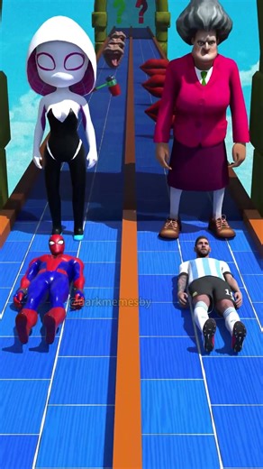 New Kiss or Save Run Spider-man vs Messi Funny Epic Challenge! #SpiderMan