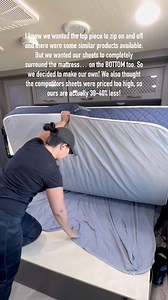 Check out how we put on our new zip on sheets! This is one of those things you may have never known you needed, but they’ll literally change your life (or the life of whoever has to change the sheets in your home 🤣). If you do a search, don’t forget to add the two Zs in our name! If you have specific questions, I’m happy to answer them in the comments. And if you’ve read this far, give us a 👍🏼 and leave a “ME” in the comments and I’ll send you a message with a code! #RVLIFE #RVSheets #RVProdu