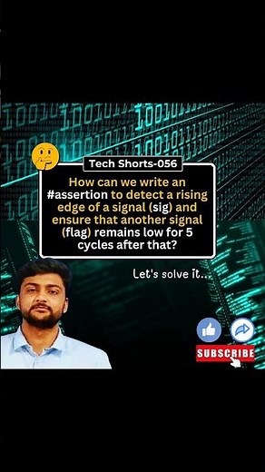 Assertion Challenge: Detect Rising Edge and Check 5 Cycles Condition|SystemVerilog#navneettechshorts
