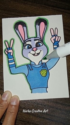 I Drew Judy Hopps in My Style ✍️ #zootopia #fanart