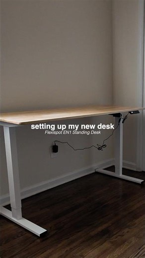 Flexispot EN1 Standing Desk Rubberwood Assembly 💪💻 #wfh #remotework #wfhdesk #wfhsetup