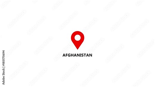 Location of the city of Afghanistan ,the name of the place with the location has been displayed. GPS location tracking icon. Location pin icon search location idea for travel map pointer icon. 4k
