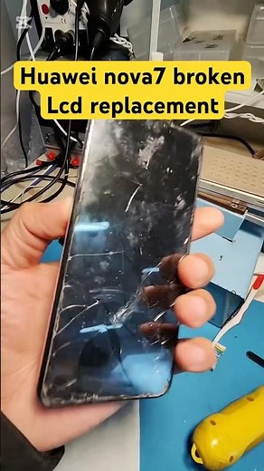 How to fix repair broken lcd screen Huawei nova7 #phonerestoration #brokenlcd #crackedscreen