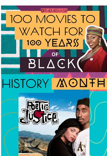 100 Years Of Black History Month ✊🏾 100 Black Films. 🎬✨ In celebration of 100 years of Black history, I’m spotlighting 100 films that reflect the culture, creativity, and legacy that continue to shape us. Film #1: Poetic Justice 🤎 Each film in this series represents a piece of the story: the art, the impact, the moments that moved generations. 🎥 Watch the full video for all the details on why this film made the list. ✨ Follow along as we continue counting down 100 films for 100 years. #Black