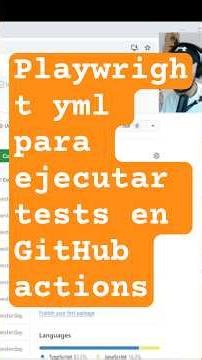 Playwright Yml para ejecutar pruebas en github actions #testing #playwright