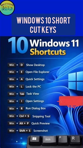 Windows 10 shortcut keys । easy tricks #windows #ytshorts #shorts