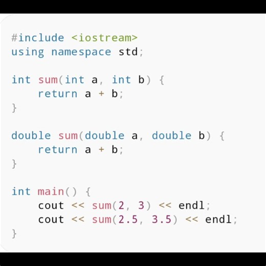 Function Overloading in C++” ✨ “Same Name, Different Work! C++ Function Overloading”#cppprogramming