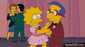 The Simpsons - Lisa's dancing with Milhouse on Make a GIF