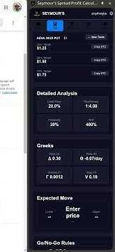 Seymour's Position Calculator (ThinkorSwim) #thinkorswim #trading #tradingoptions #optionstrading