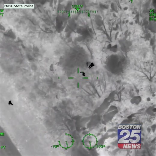 A pair of suspects who fled the scene of a crash were found hiding on a rock formation near the Braintree Split after Massachusetts State Police launched a helicopter equipped with an infrared camera, officials said. | Boston 25 News