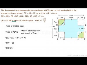 Singapore Primary Math Word Problems Video - Area and Perimeter