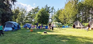 Group camping and glamping at our East Sussex campsite with campfires