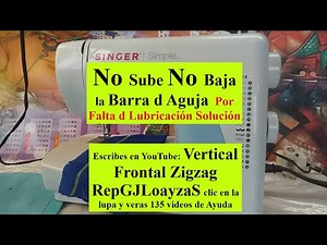 Needle bar does not go up or down due to lack of lubrication. Solution for Singer Simple 3116TM s...