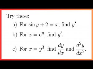 Try It! Three Quick Examples of Implicit Differentiation