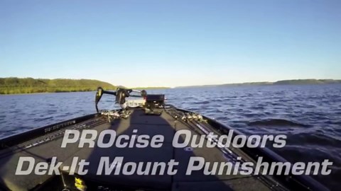 Fish Finder Deck Mount by PROcise Outdoors, Marine-Grade Aluminum Boat Electronics Bracket, Heavy Duty Universal Bass Boat Graph Holder, Flat 0.0 Degree Style for Clean Console Layout, Black Finish