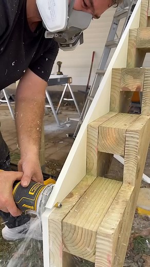 PVC Board Cutting for Stair Stringer #carpenter #construction #shortvideo #stairstringer | Activities