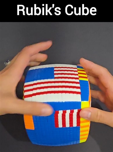 15x15 Rubik's Cube Art: July 4th Flag Mosaic