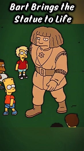 “Bart Brings the Statue to Life” 🗿#shorts#edit