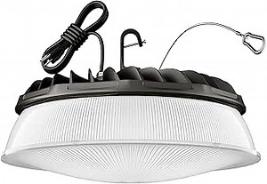 200W UFO LED High Bay Light with Diffuser 28,000lm 5000K LED High Bay Lights AC110-277V 5' Cable with Plug Waterproof UFO Lights for Garage Shop Gym Factory