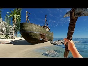 荒岛求生19：我发现一艘搁浅的大铁船，修一修应该还能开