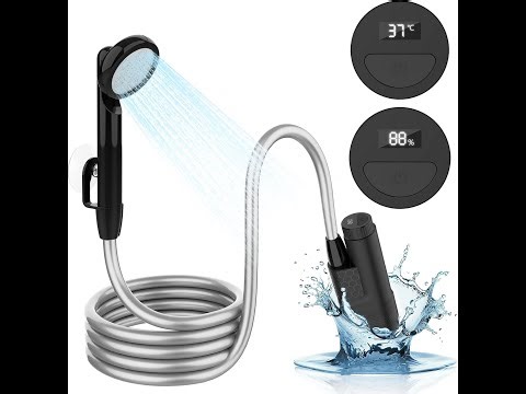 Portable Camping Shower Unboxing – LCD Display, 4000mAh Battery & Powerful Water Flow!