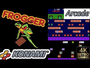 Frogger Arcade ( Konami 1981 ) 4k Gameplay