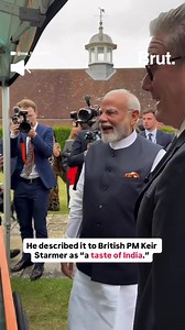 204K views · 2.8K reactions | PM Narendra Modi let out a hearty laugh when the man serving him tea made a “chaiwala” quip. | Brut India | Facebook